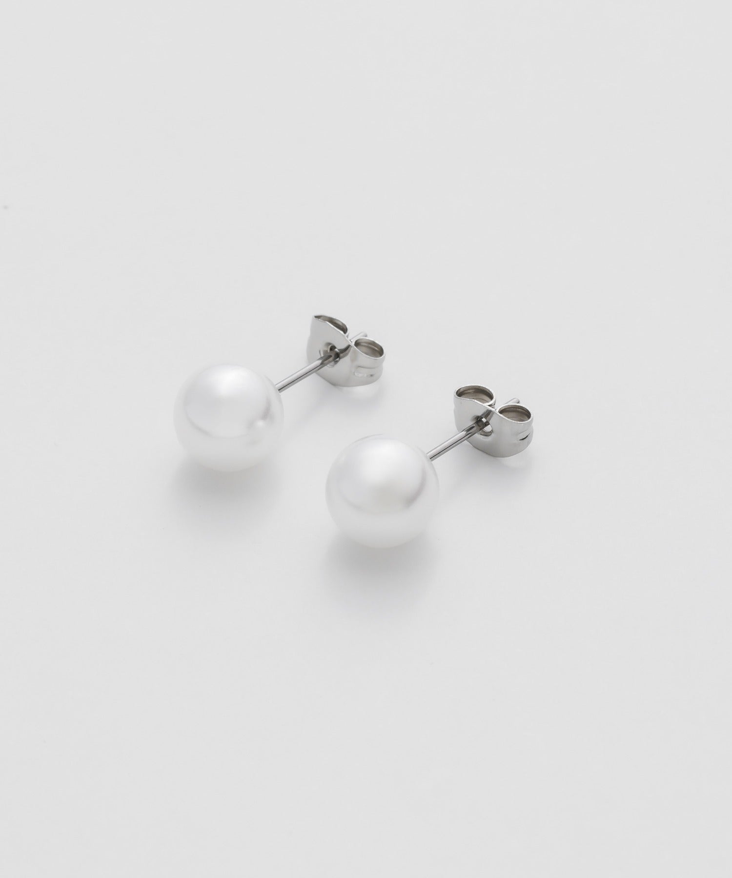 ciite' シーテ ピアス（両耳用） 【 金属アレルギー対応 】 シンプルパールピアス サージカルステンレス 8mm 10mm 12mm (両耳用)