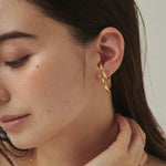 ciite' シーテ ピアス（両耳用） 立体デザインピアス イヤーカフ風 (両耳用)