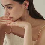 ciite' シーテ ピアス（両耳用） チェーンリボンピアス (両耳用)