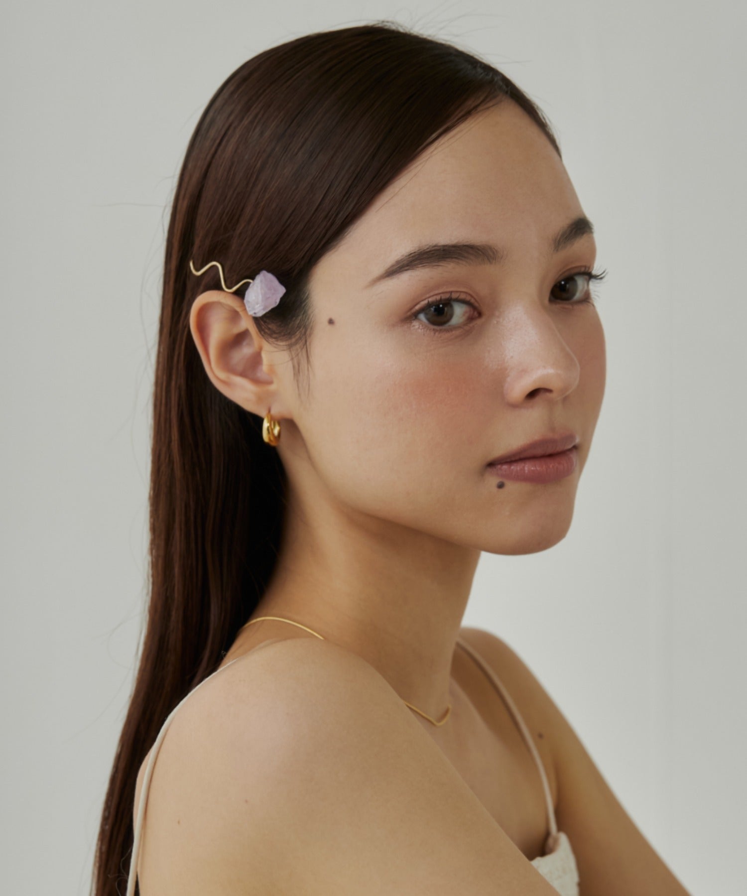 ciite' シーテ ヘアアクセサリー ワンポイントストーンヘアピン