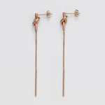 ciite' シーテ ピアス（両耳用） 【 金属アレルギー対応 】 ノットチェーンピアス サージカルステンレス (両耳用)