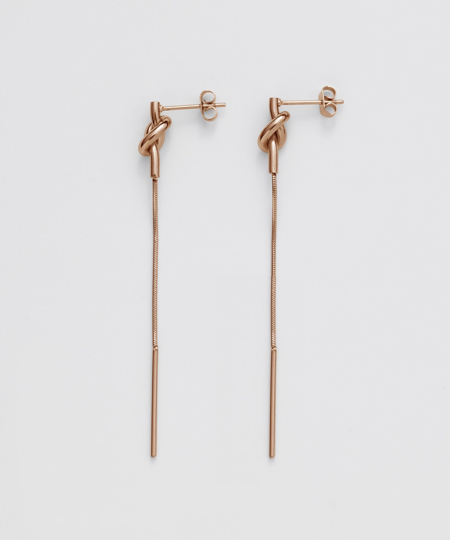 ciite' シーテ ピアス（両耳用） 【 金属アレルギー対応 】 ノットチェーンピアス サージカルステンレス (両耳用)