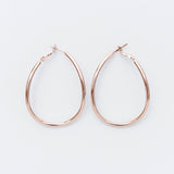 ciite' シーテ ピアス（両耳用） 大ぶり立体オーバルフープピアス (両耳用)