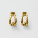 ciite' シーテ ピアス（両耳用） 【 金属アレルギー対応 】 ダブルライン ツイストフープピアス サージカルステンレス (両耳用)