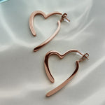 ciite' シーテ ピアス（両耳用） 【 金属アレルギー対応 】 スリングハート リンクピアス サージカルステンレス