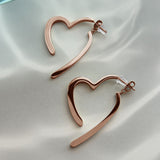 ciite' シーテ ピアス（両耳用） 【 金属アレルギー対応 】 スリングハート リンクピアス サージカルステンレス