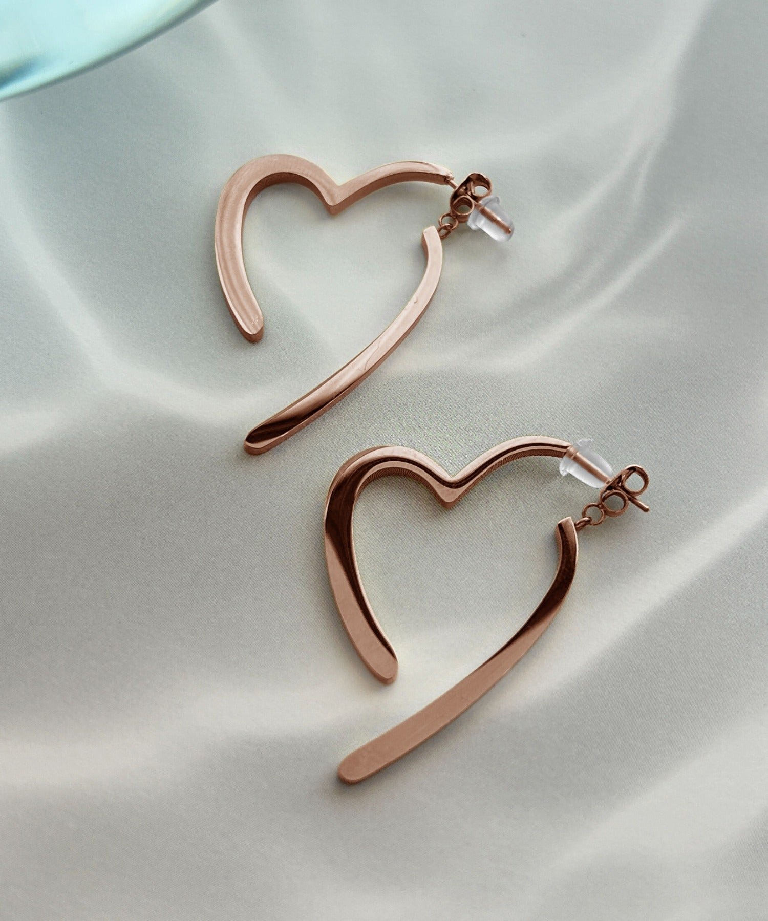 ciite' シーテ ピアス（両耳用） 【 金属アレルギー対応 】 スリングハート リンクピアス サージカルステンレス