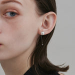 ciite' シーテ ピアス（両耳用） 【 金属アレルギー対応 】 パールチェーンピアス サージカルステンレス (両耳用)