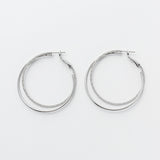 ciite' シーテ ピアス（両耳用） 【金属アレルギー対応】 大ぶりグリッターフープピアス (両耳用) サージカルステンレス