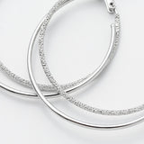 ciite' シーテ ピアス（両耳用） 【金属アレルギー対応】 大ぶりグリッターフープピアス (両耳用) サージカルステンレス