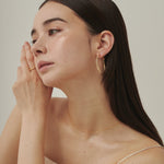 ciite' シーテ ピアス（両耳用） 【金属アレルギー対応】 大ぶりグリッターフープピアス (両耳用) サージカルステンレス