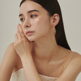 ciite' シーテ ピアス（両耳用） 【金属アレルギー対応】 大ぶりグリッターフープピアス (両耳用) サージカルステンレス