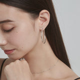 ciite' シーテ ピアス（両耳用） 【金属アレルギー対応】 大ぶりグリッターフープピアス (両耳用) サージカルステンレス