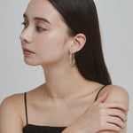 ciite' シーテ ピアス（両耳用） 【金属アレルギー対応】 大ぶりグリッターフープピアス (両耳用) サージカルステンレス