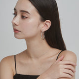 ciite' シーテ ピアス（両耳用） 【金属アレルギー対応】 大ぶりグリッターフープピアス (両耳用) サージカルステンレス