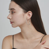 ciite' シーテ ピアス（両耳用） 【金属アレルギー対応】 大ぶりグリッターフープピアス (両耳用) サージカルステンレス