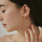 ciite' シーテ ピアス（両耳用） 【 金属アレルギー対応 】 ドロップフープピアス サージカルステンレス (両耳用)