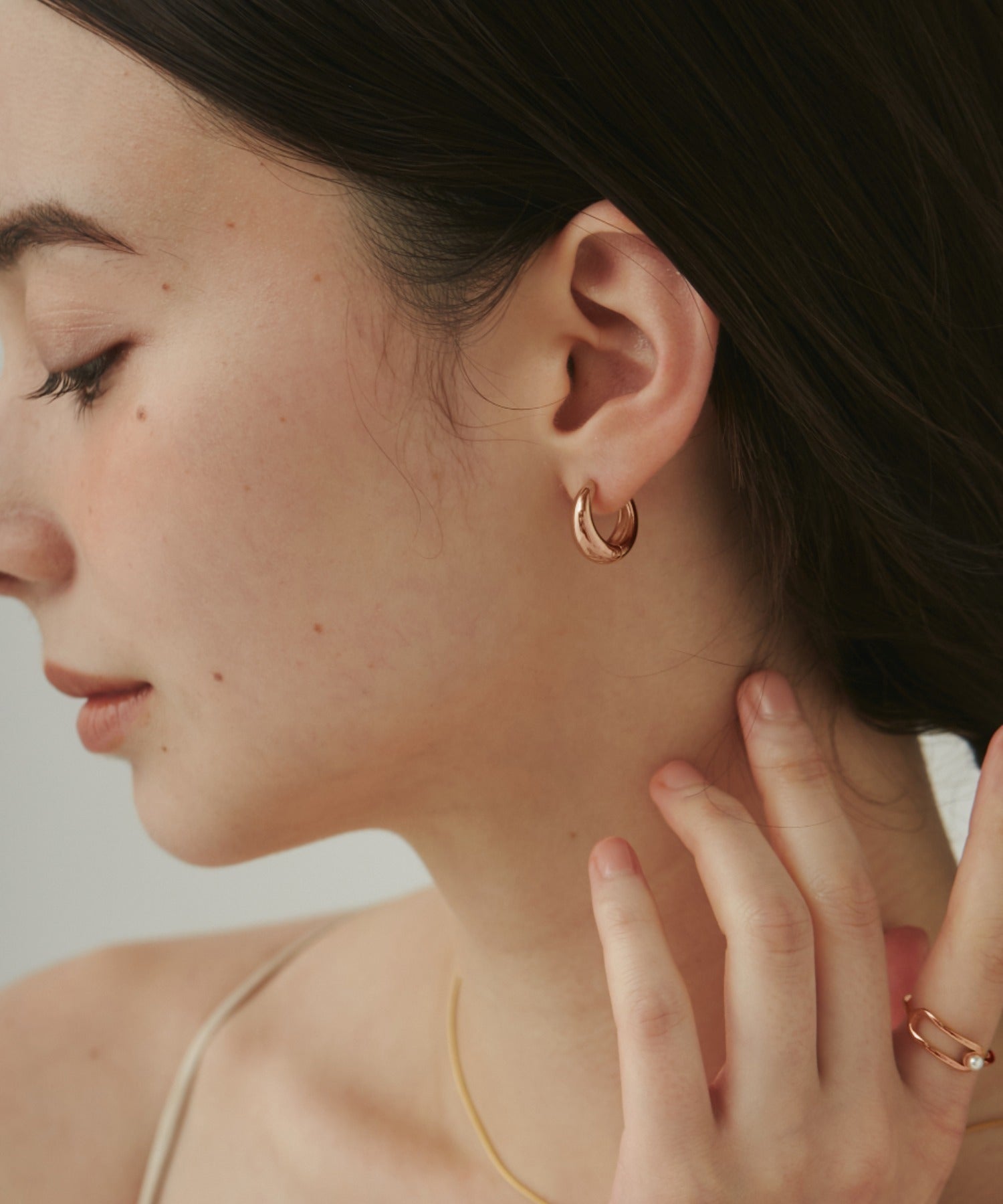 ciite' シーテ ピアス（両耳用） 【 金属アレルギー対応 】 ドロップフープピアス サージカルステンレス (両耳用)