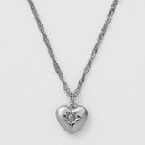 ciite' シーテ ネックレス 【 金属アレルギー対応 】 ビジューハートネックレス サージカルステンレス