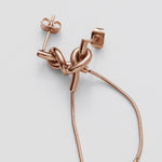 ciite' シーテ ピアス（両耳用） 【 金属アレルギー対応 】 ノットチェーンピアス サージカルステンレス (両耳用)