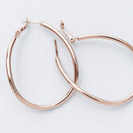 ciite' シーテ ピアス（両耳用） 大ぶり立体オーバルフープピアス (両耳用)