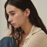ciite' シーテ イヤリング ＜ciite'＞ねじれフープイヤリング (両耳用)