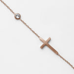 ciite' シーテ ブレスレット 【 金属アレルギー対応 】 クロスビジューブレスレット サージカルステンレス