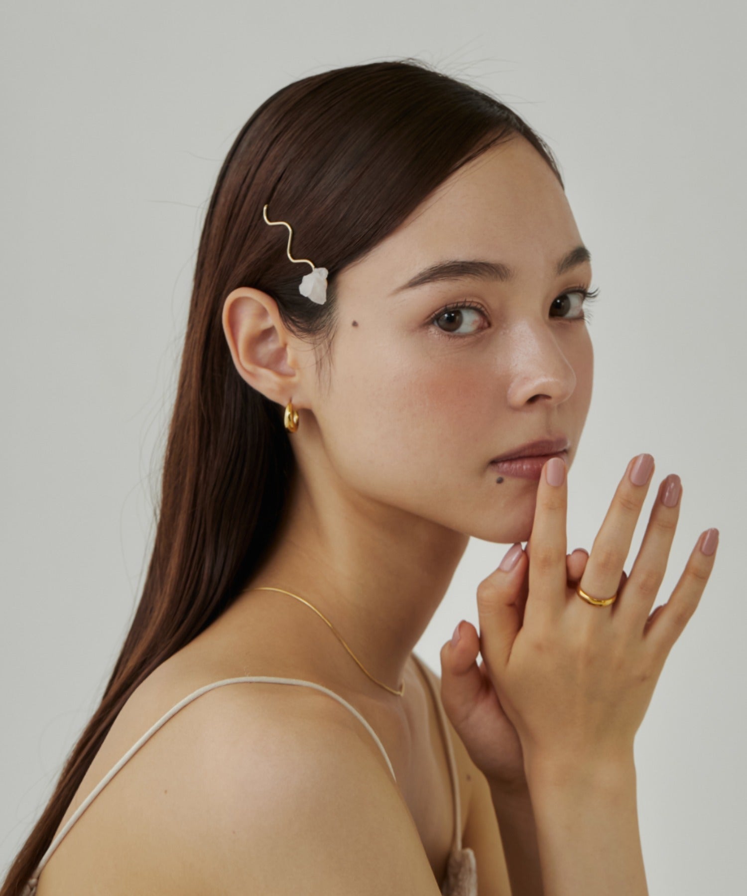 ciite' シーテ ヘアアクセサリー ワンポイントストーンヘアピン