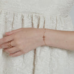 ciite' シーテ ブレスレット 【 金属アレルギー対応 】 クロスビジューブレスレット サージカルステンレス