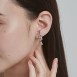 ciite' シーテ ピアス（両耳用） 立体デザインピアス イヤーカフ風 (両耳用)