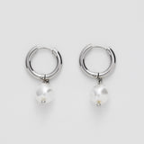 ciite' シーテ ピアス（両耳用） 【 金属アレルギー対応 】 淡水パールフープピアス サージカルステンレス (両耳用)