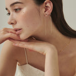 ciite' シーテ ピアス（両耳用） チェーンリボンピアス (両耳用)