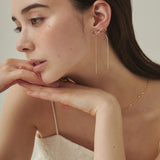 ciite' シーテ ピアス（両耳用） チェーンリボンピアス (両耳用)