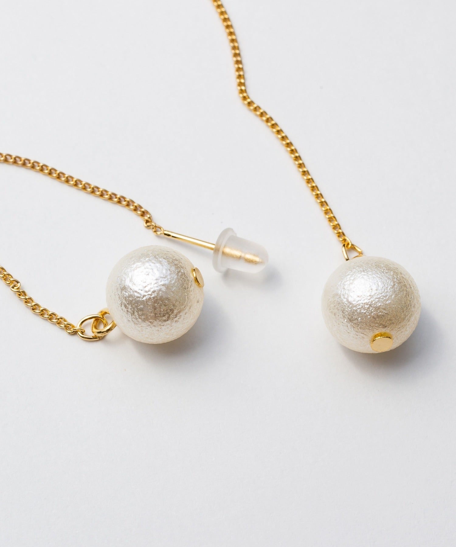 ciite' シーテ ピアス（両耳用） ゴールドチェーン × パールピアス (両耳用)