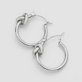 ciite' シーテ ピアス（両耳用） 【 金属アレルギー対応 】 ノットフープピアス サージカルステンレス (両耳用)