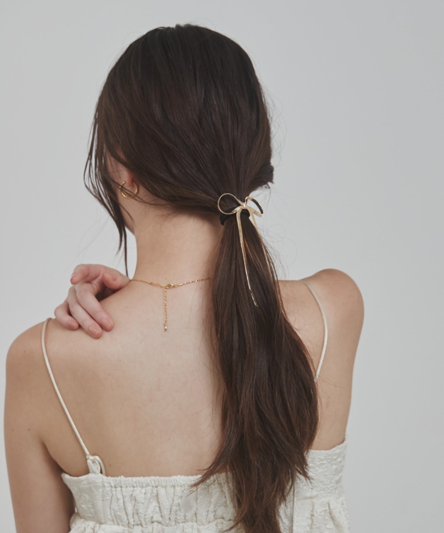 ciite' シーテ ヘアアクセサリー メタルリボンポニー