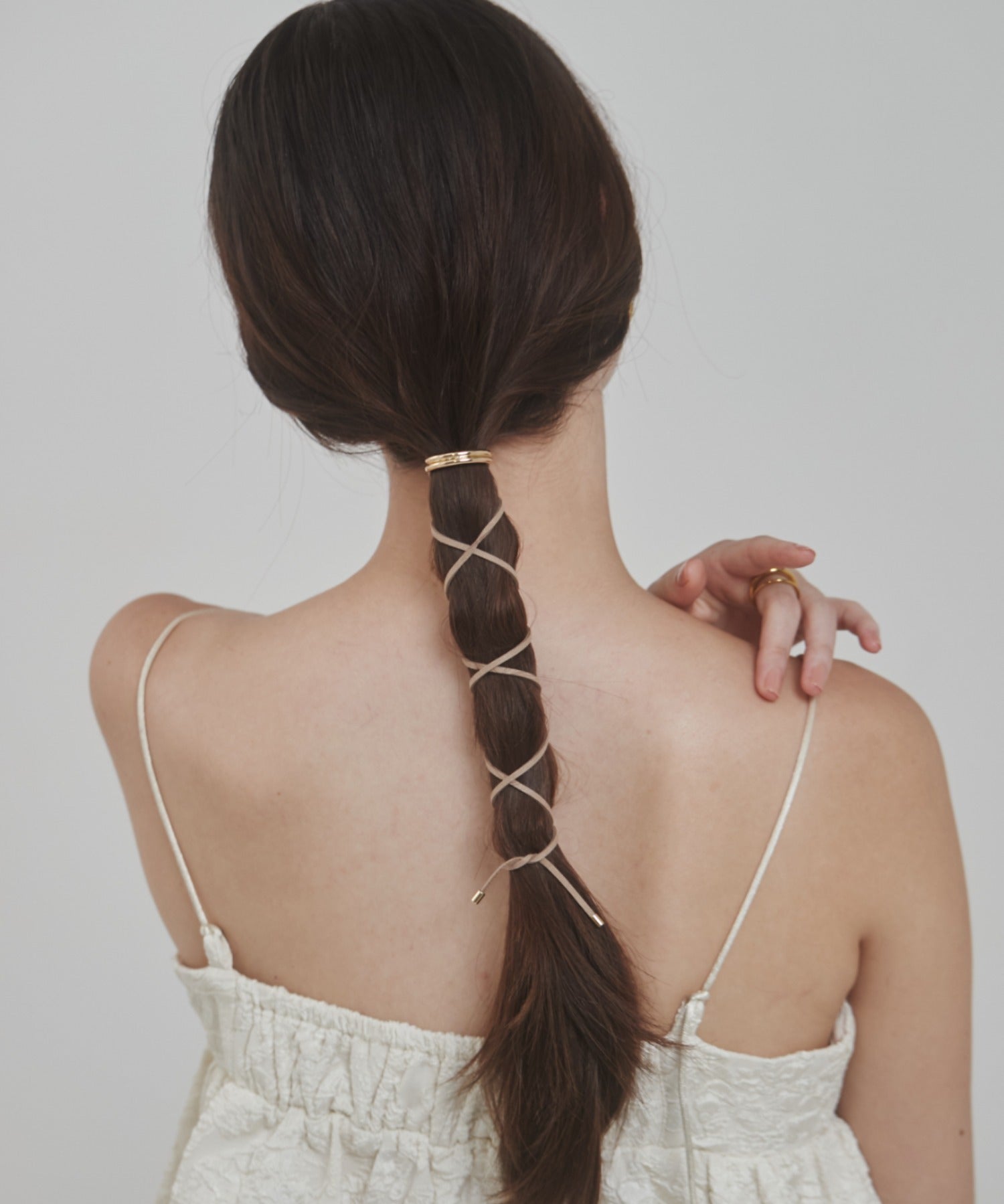 ciite' シーテ ヘアアクセサリー グルグルヘアフックスエードリボン