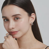 ciite' シーテ ピアス（両耳用） 【 金属アレルギー対応 】 ダブルライン ツイストフープピアス サージカルステンレス (両耳用)