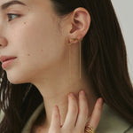 ciite' シーテ ピアス（両耳用） チェーンリボンピアス (両耳用)
