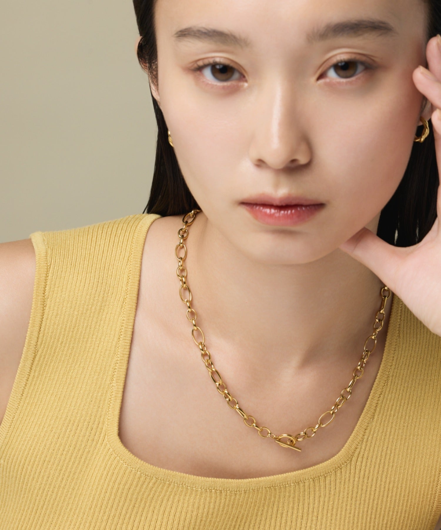 ciite' シーテ ネックレス 【 金属アレルギー対応 】 マントルチェーンネックレス サージカルステンレス