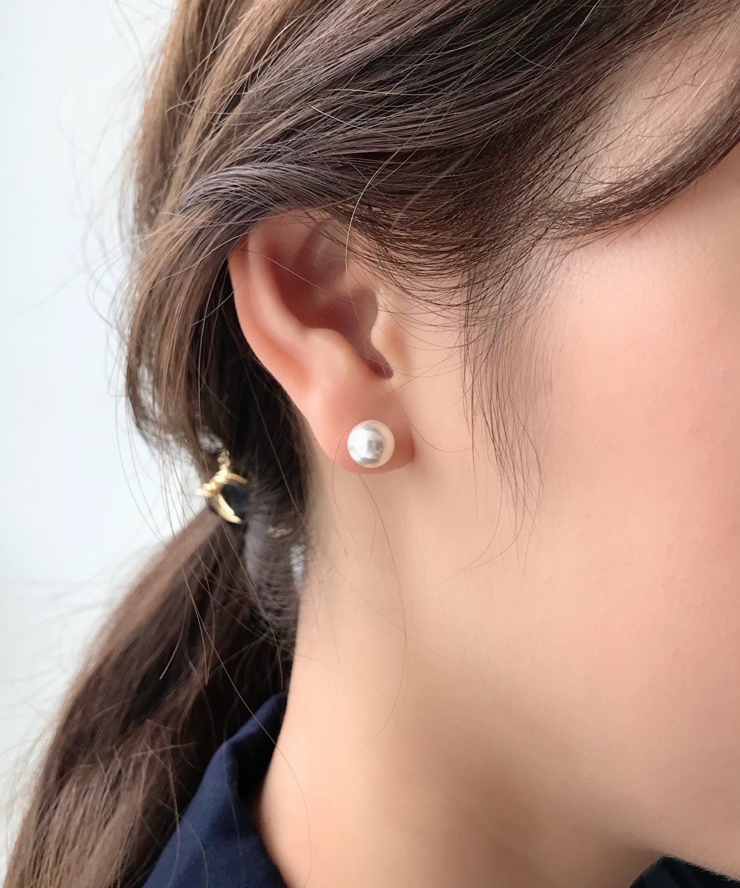 ciite' シーテ ピアス（両耳用） 【8mm】 選べるパールピアス （コットンパール / アクリルパール）