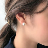 ciite' シーテ ピアス（両耳用） 【10mm】 選べるパールピアス （コットンパール / アクリルパール）