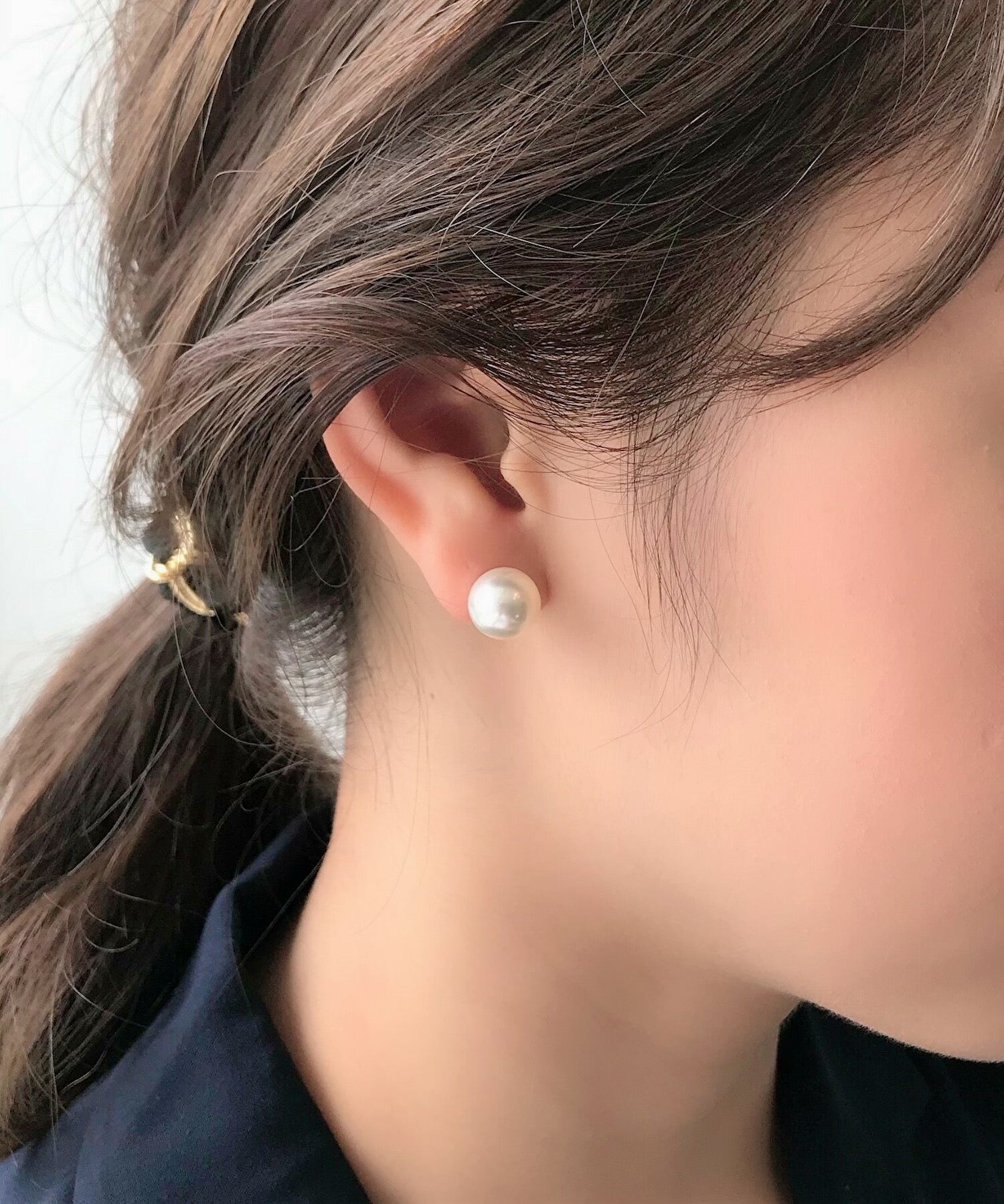 ciite' シーテ ピアス（両耳用） 【10mm】 選べるパールピアス （コットンパール / アクリルパール）