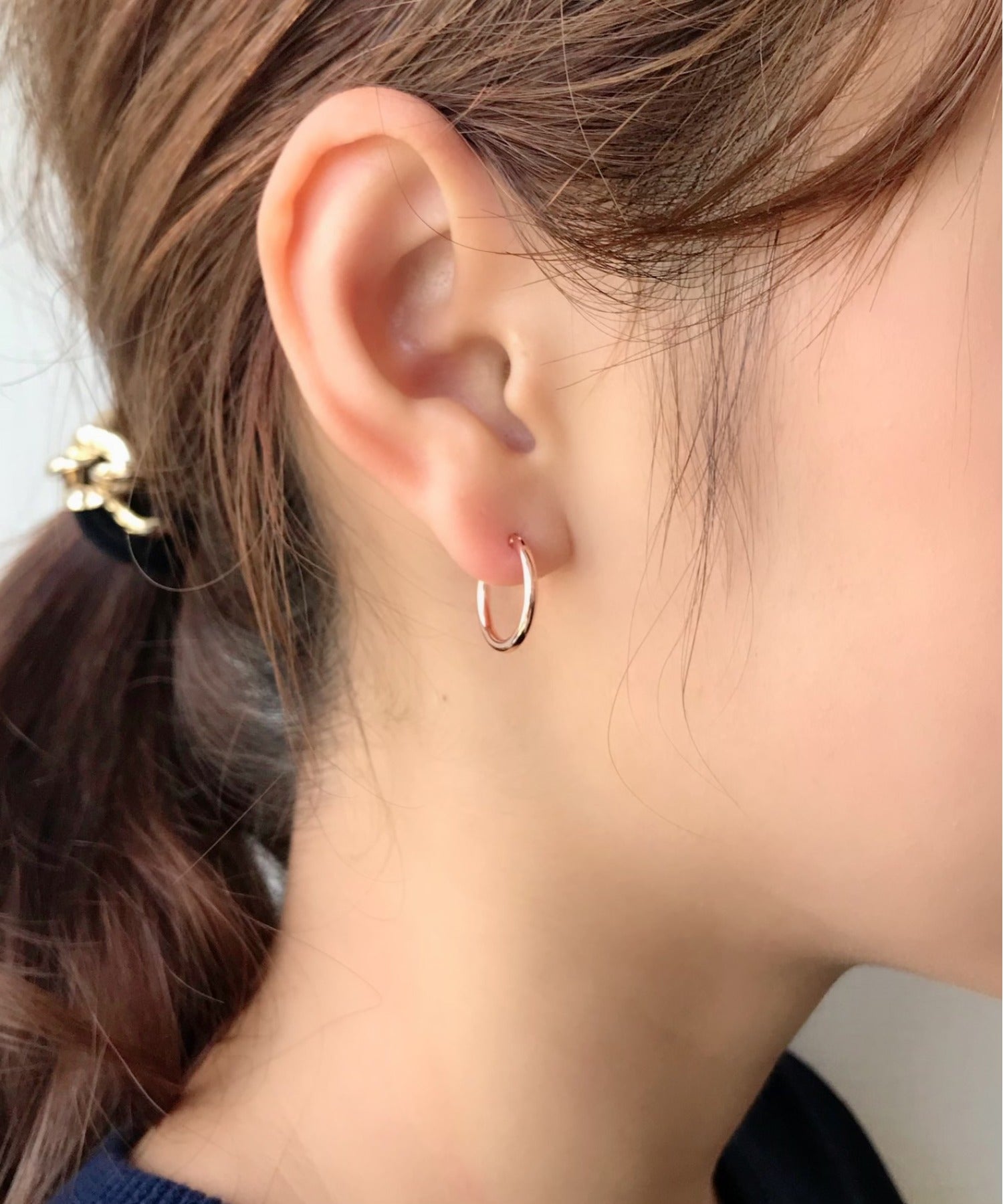 ciite' シーテ ピアス（両耳用） simple pierce / シンプルピアス ピンクゴールド FREE