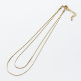 ciite' シーテ ネックレス simple double snake necklace / シンプル2連スネークネックレス