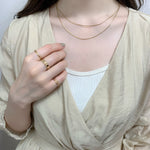 ciite' シーテ ネックレス simple double snake necklace / シンプル2連スネークネックレス