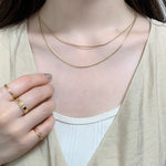 ciite' シーテ ネックレス simple double snake necklace / シンプル2連スネークネックレス