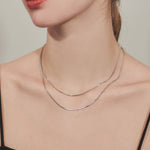 ciite' シーテ ネックレス simple double snake necklace / シンプル2連スネークネックレス