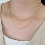 ciite' シーテ ネックレス simple double snake necklace / シンプル2連スネークネックレス