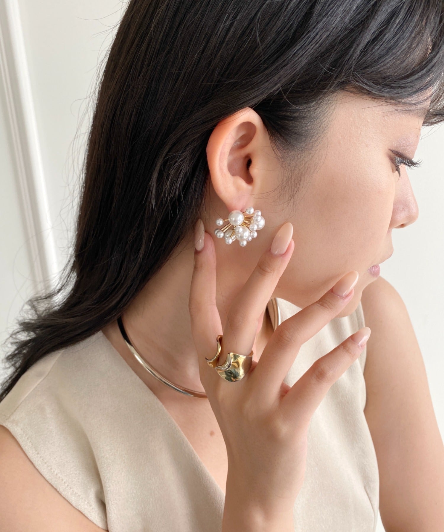 ciite' シーテ ピアス（両耳用） パールモチーフピアス